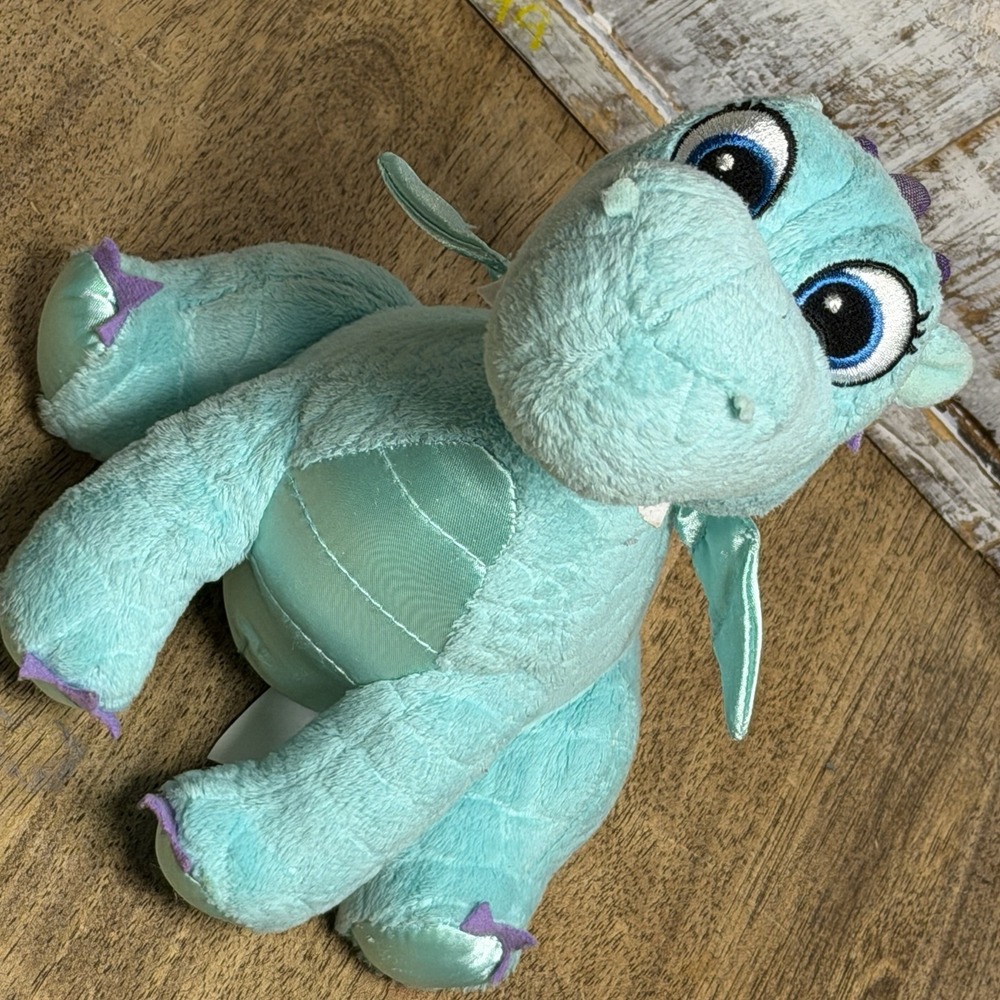 Disney Sofia the First Crackle Dragon Plush Stuffed Animal 7" Teal Purple Satin